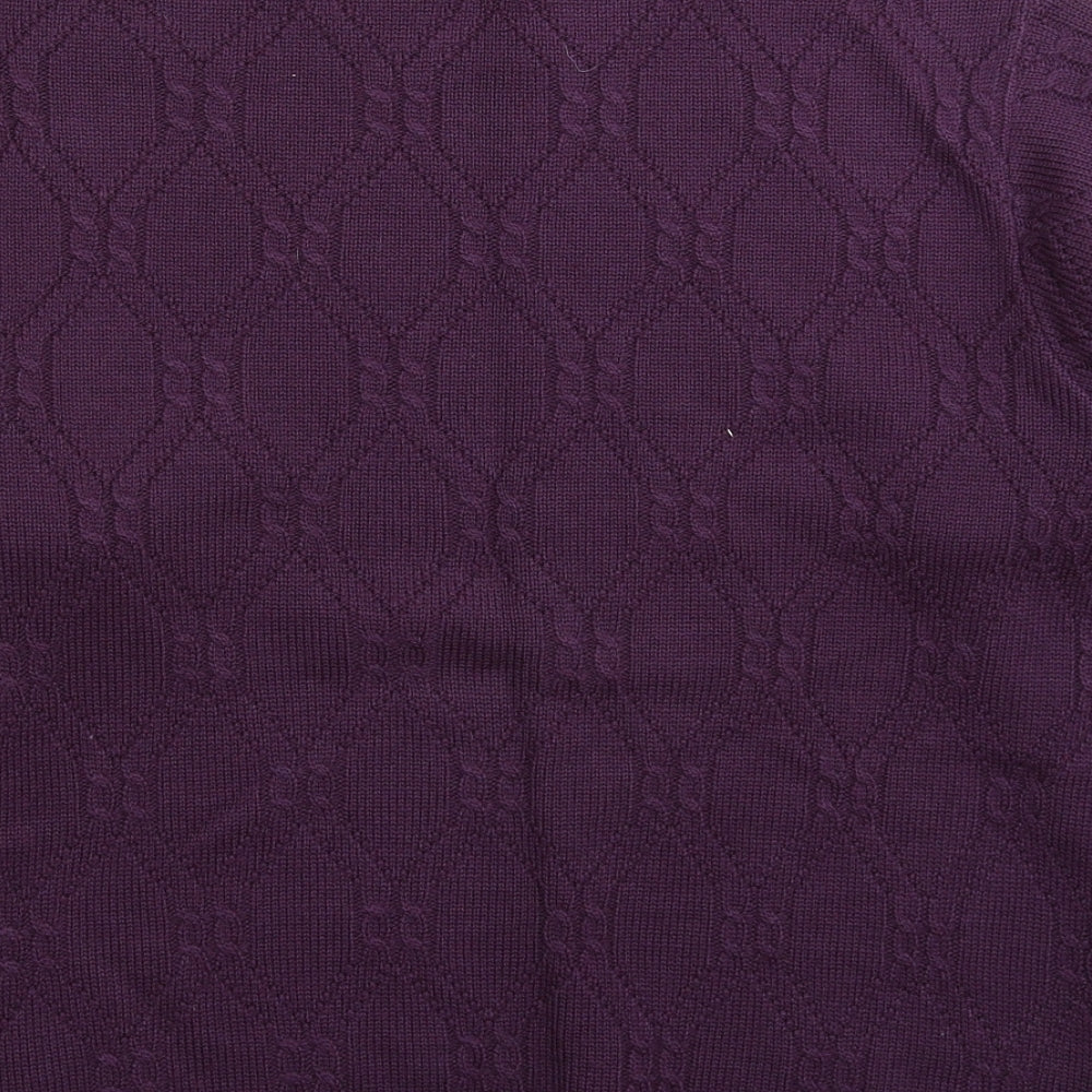 Happit Womens Purple Knit Pullover Jumper Size 20