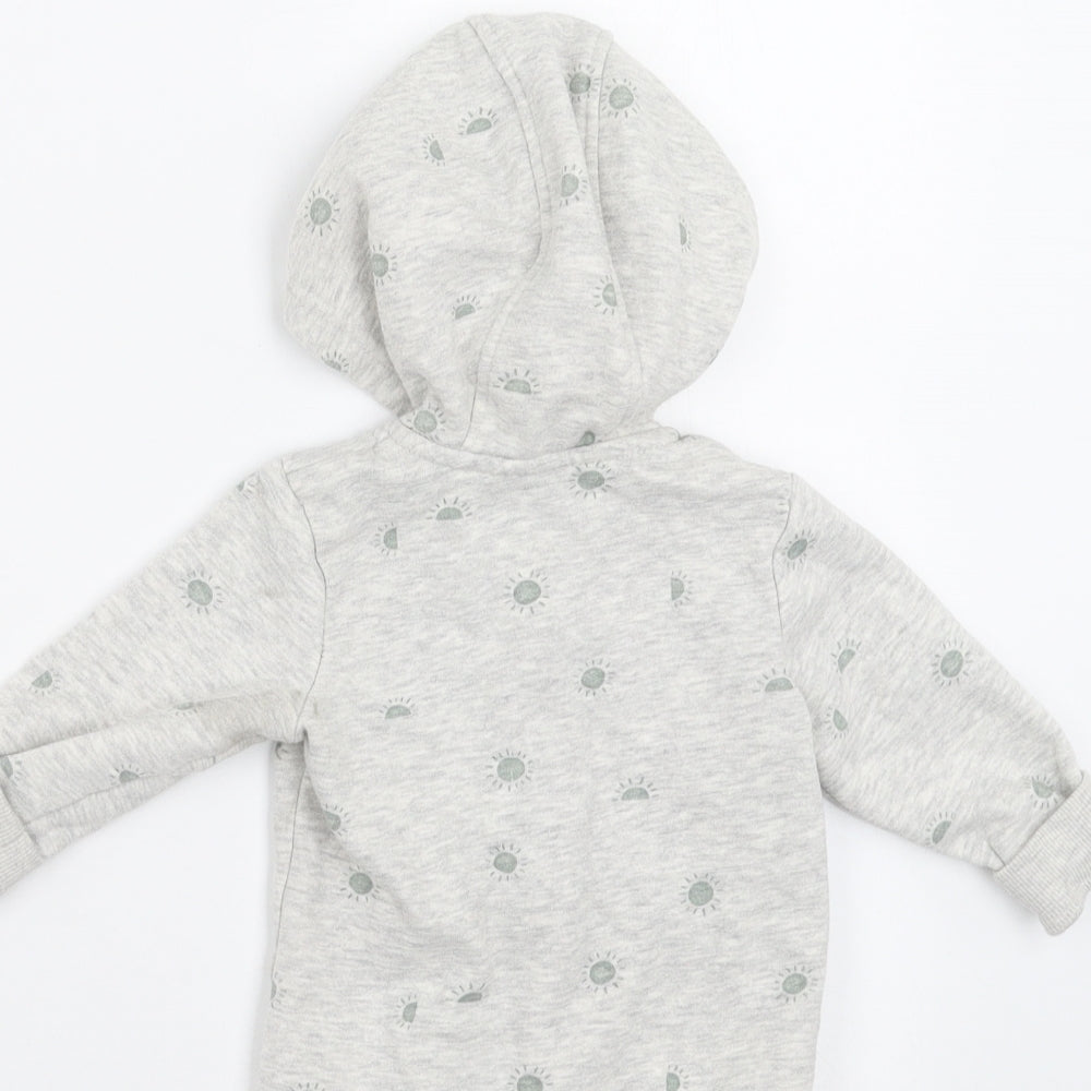 George Baby Grey Full Zip Jumper Size 3-6 Months - sun print