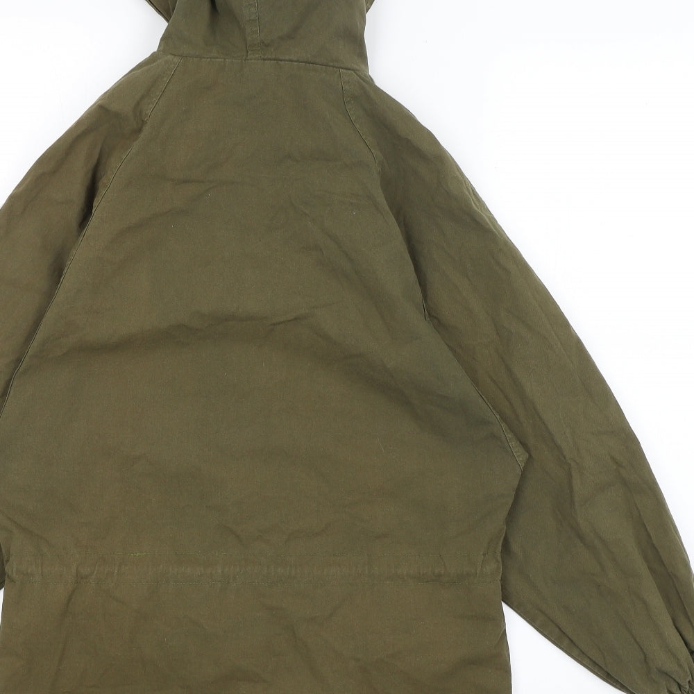 Preworn Womens Green Overcoat Coat Size S
