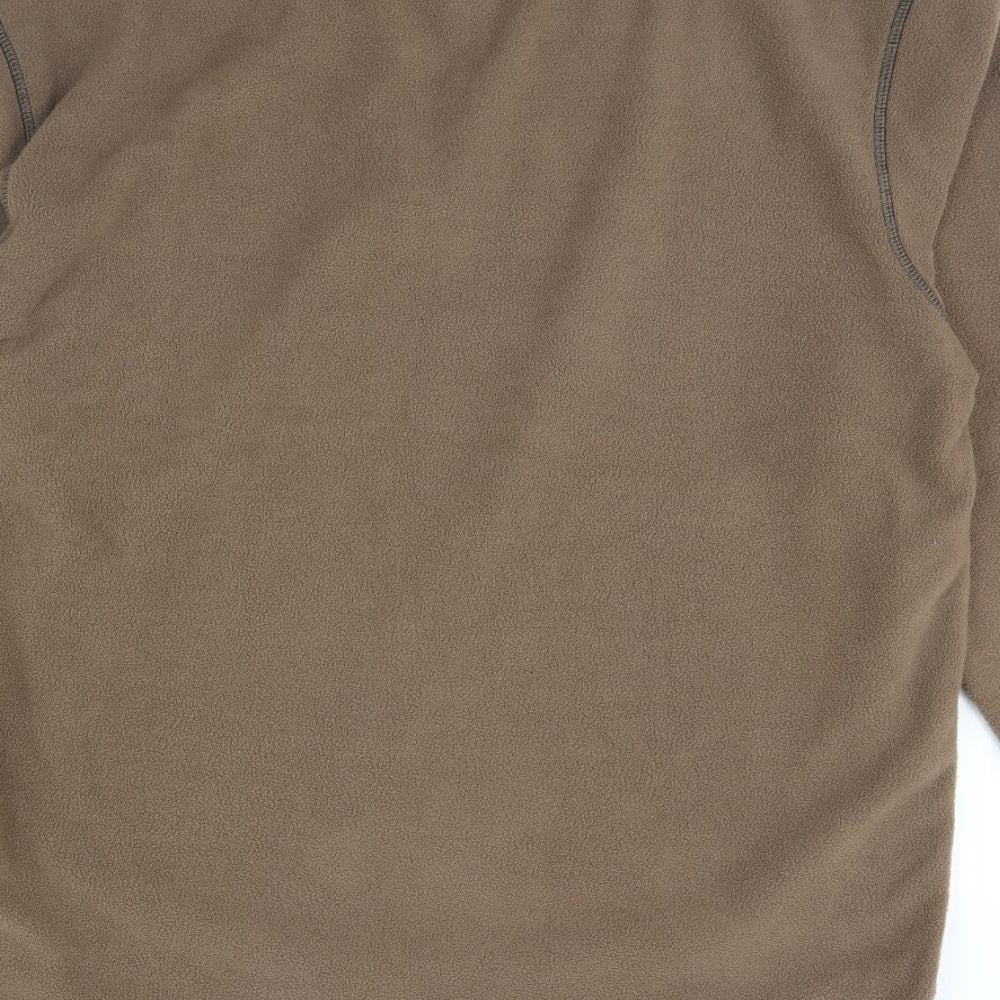 Atlas Mens Brown Flannel Henley Jumper Size XL