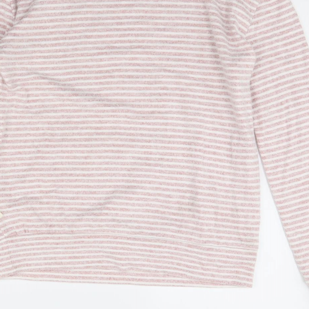 Love to lounge Womens Pink Striped Pullover Jumper Size XS