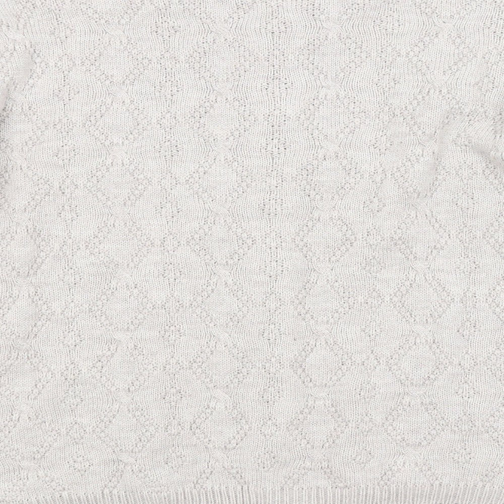 Autonomy Womens Grey Argyle/Diamond Pullover Jumper Size S