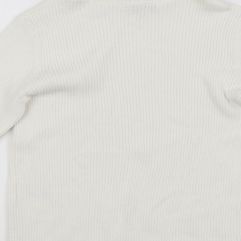 George Girls White Pullover Jumper Size 7-8 Years