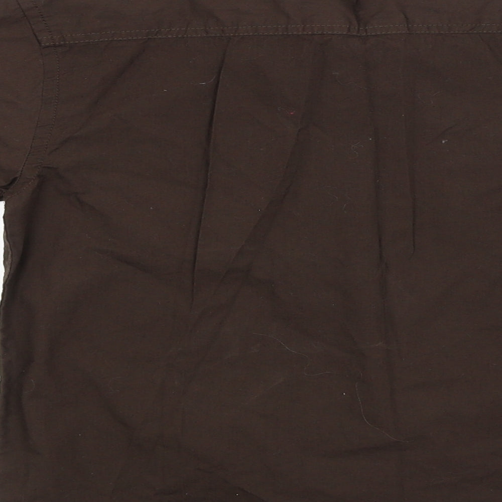 Blue Base Boys Brown Basic Button-Up Size 6-7 Years