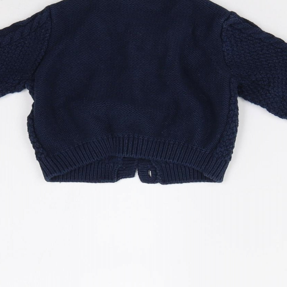 NEXT Baby Blue Knit Cardigan Jumper - 1 Month