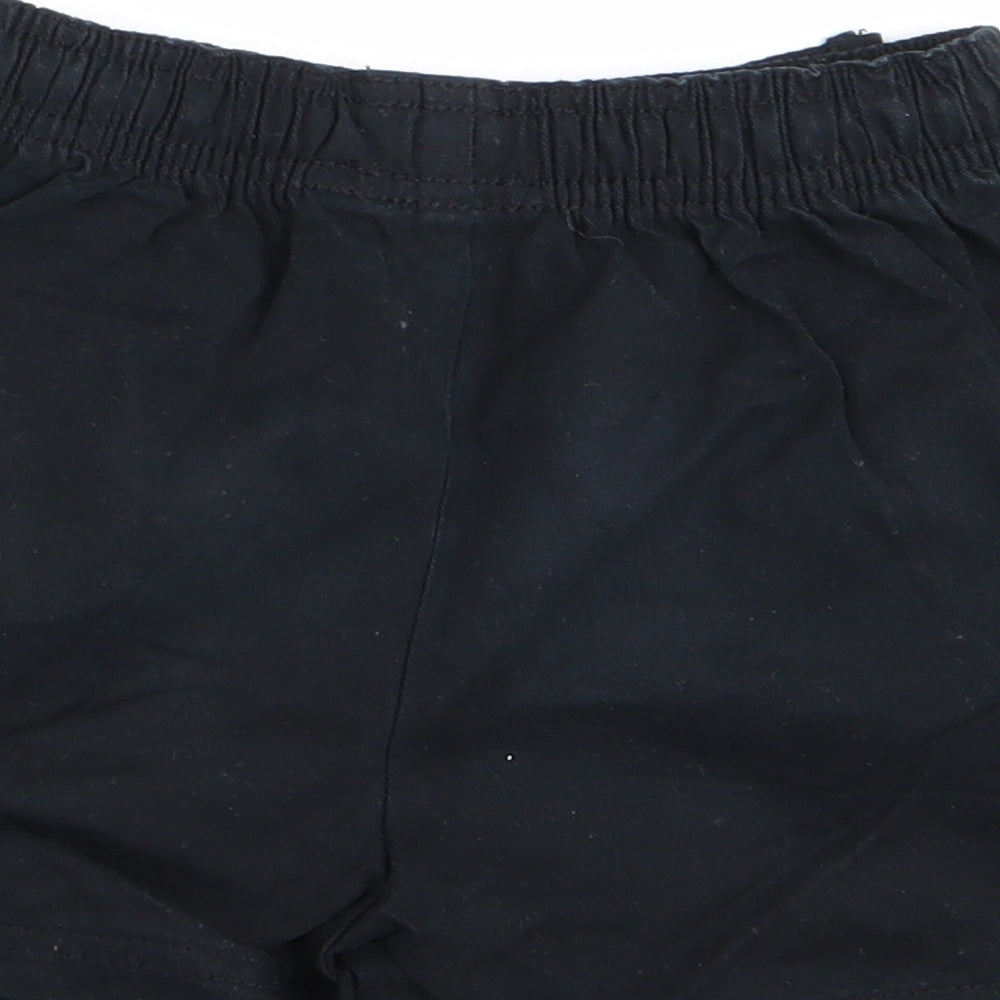 Marks and Spencer Boys Black Chino Shorts Size 4-5 Years