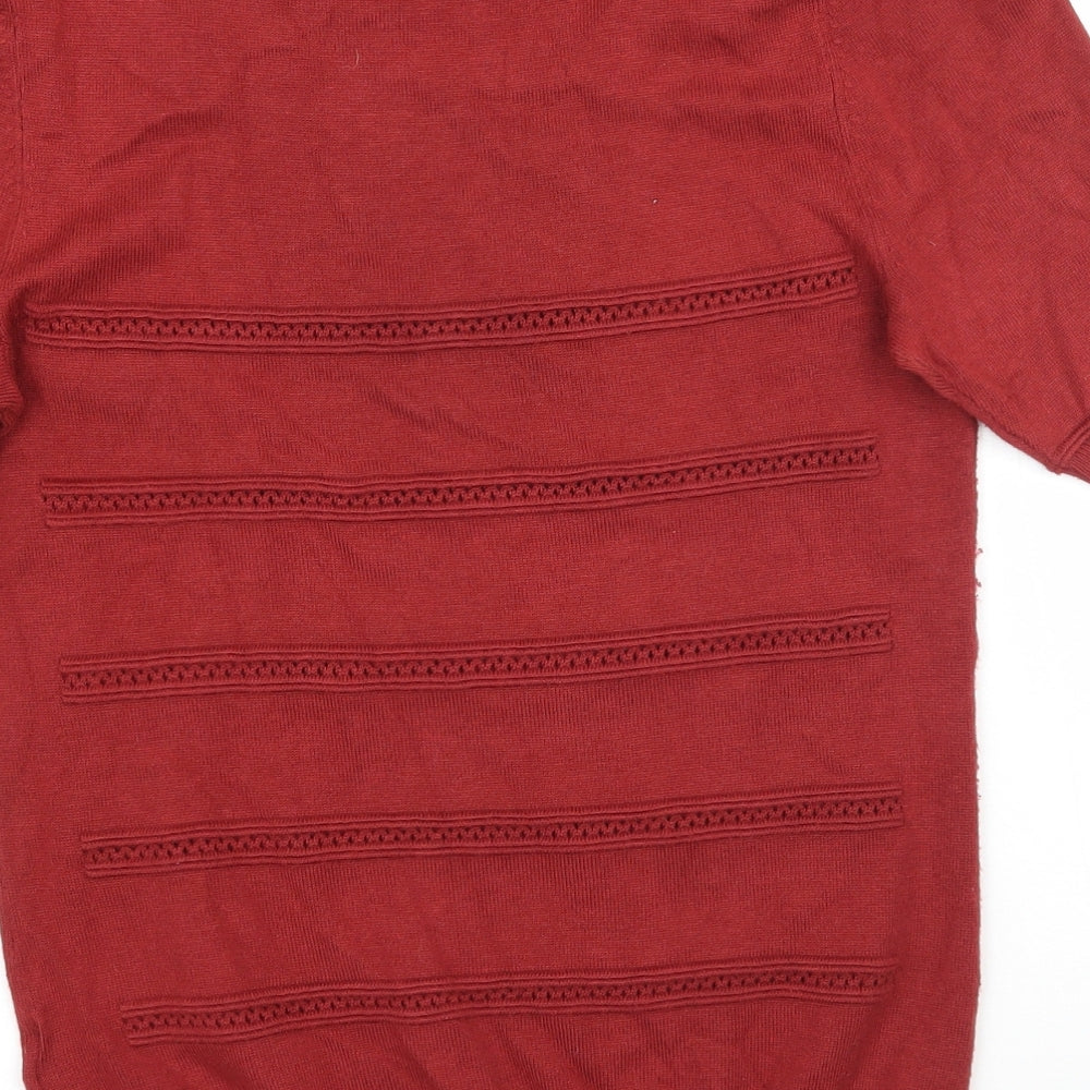 Principles Womens Red Knit Pullover Jumper Size 10