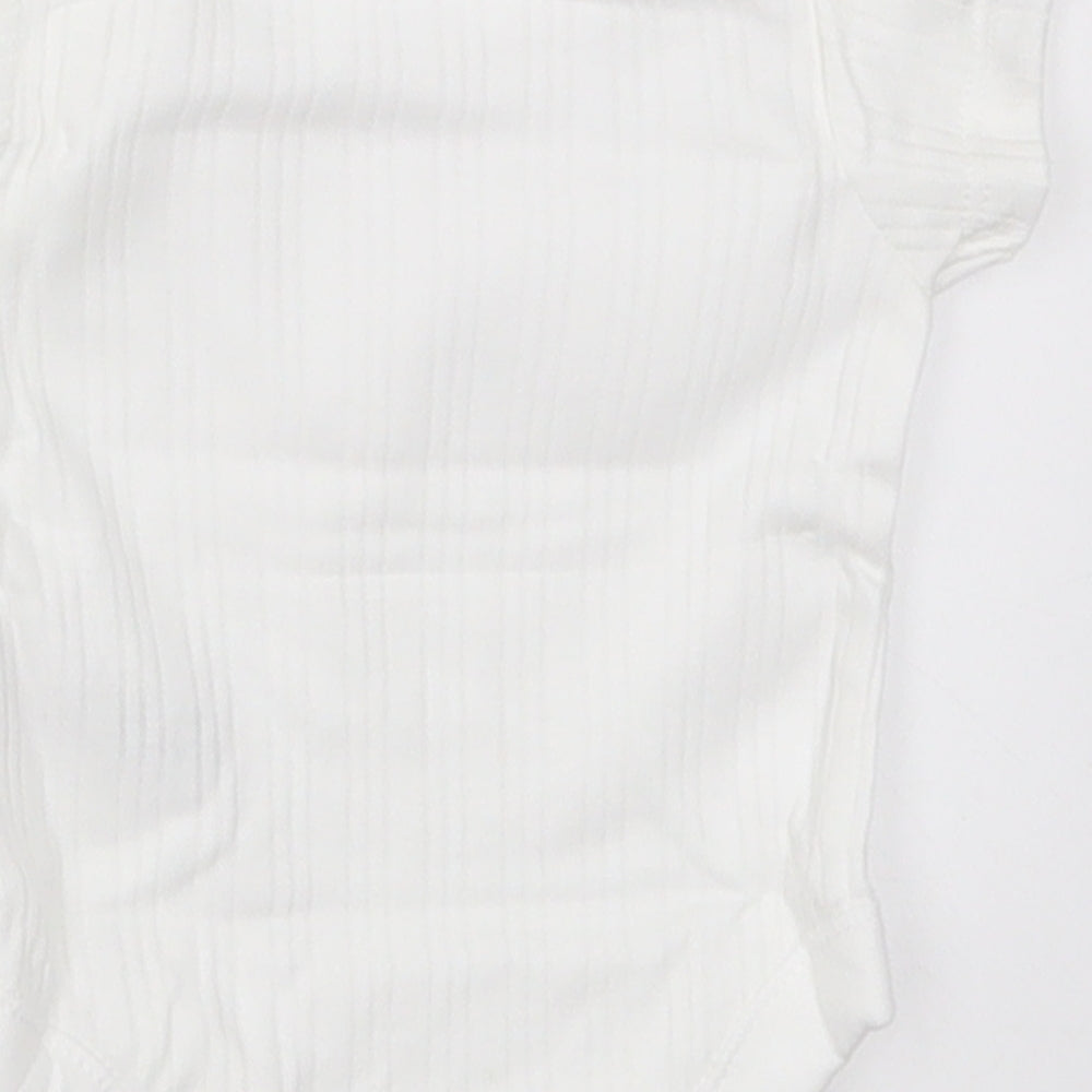 Nutmeg Baby White Striped Babygrow One-Piece Size Newborn
