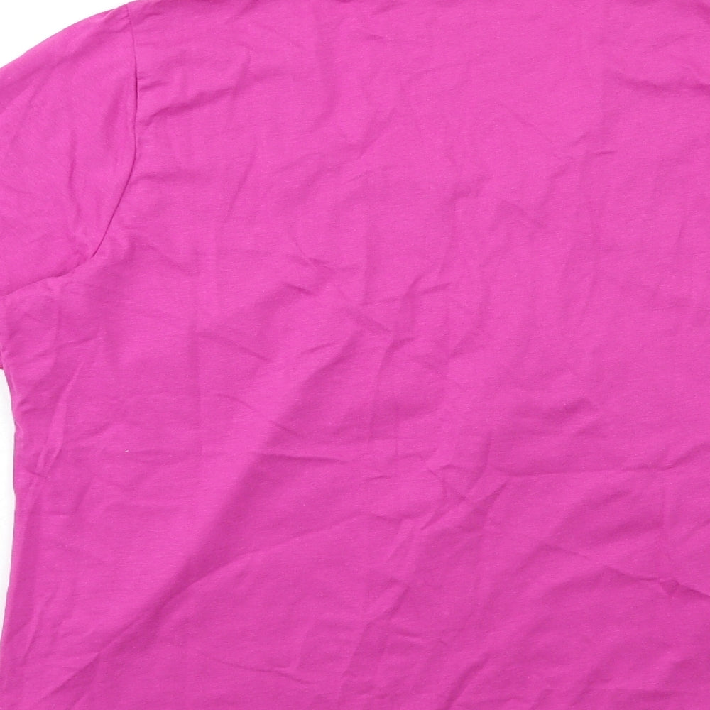 Preworn Womens Purple Basic T-Shirt Size 12