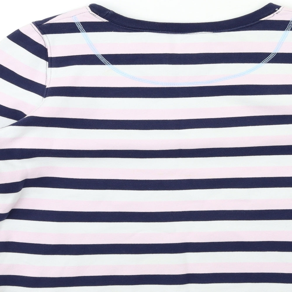 strawberry bay Womens Pink Striped Pullover Sweatshirt Size 16