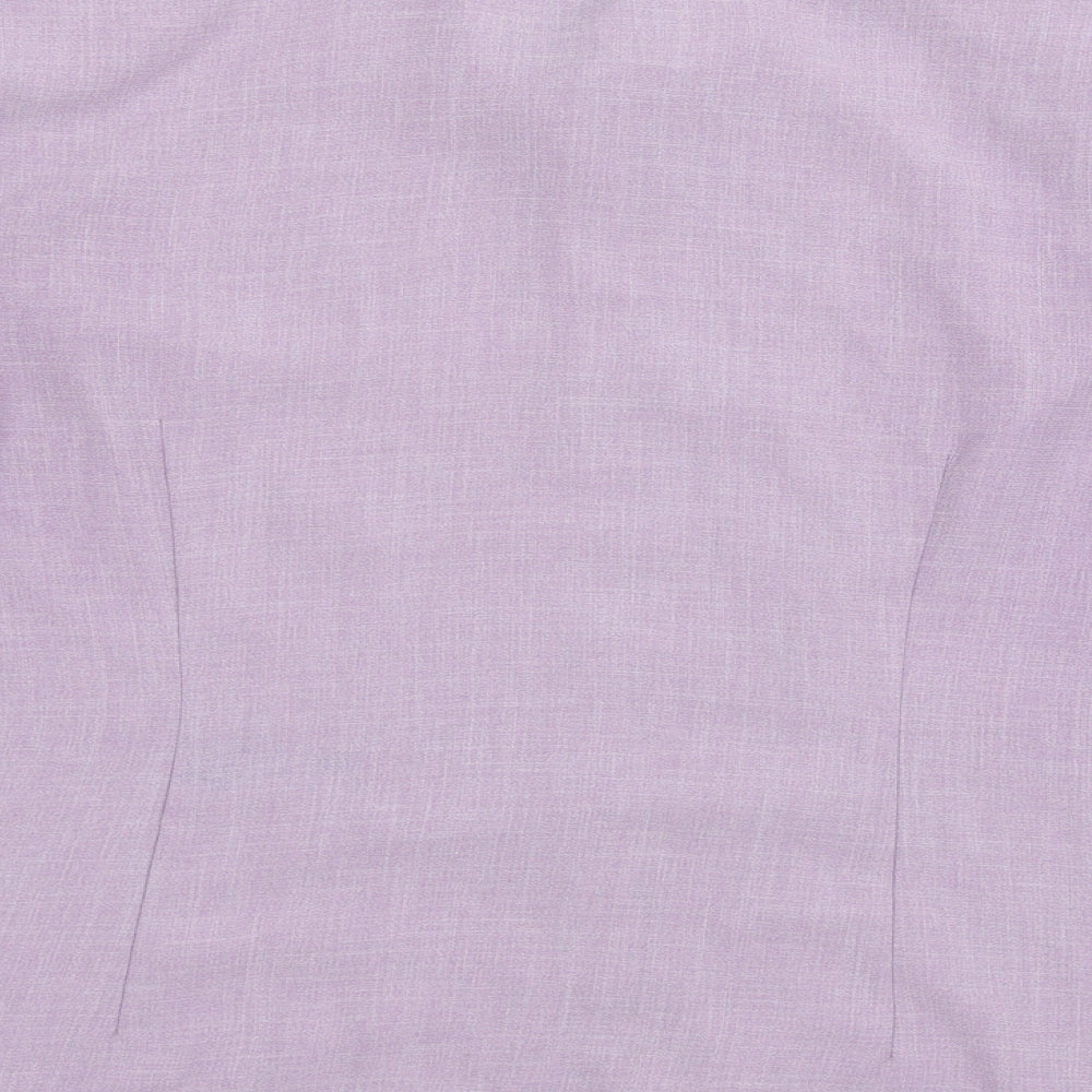 Preworn Womens Purple Basic Blouse Size 12