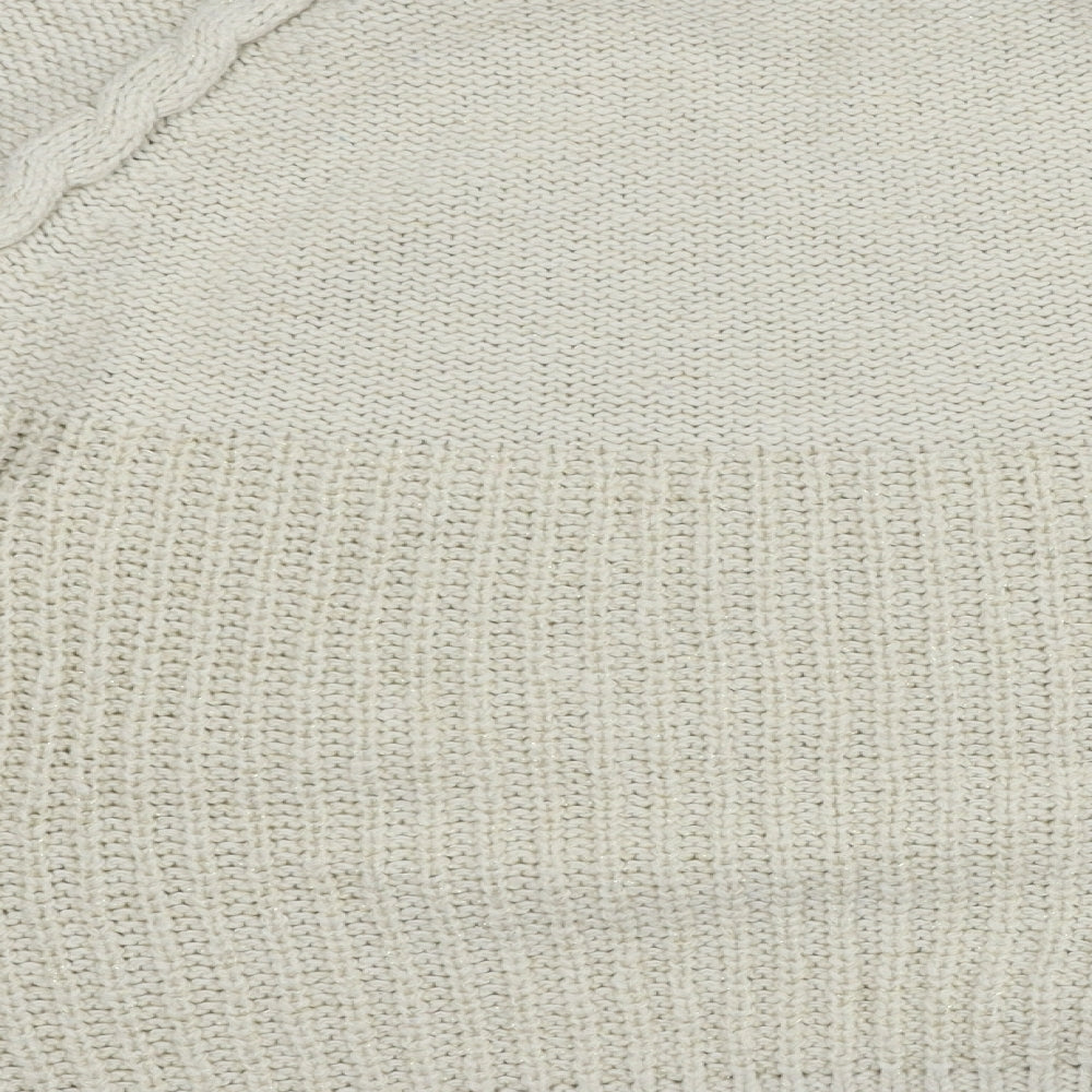 Dorothy Perkins Womens Ivory Knit Pullover Jumper Size L