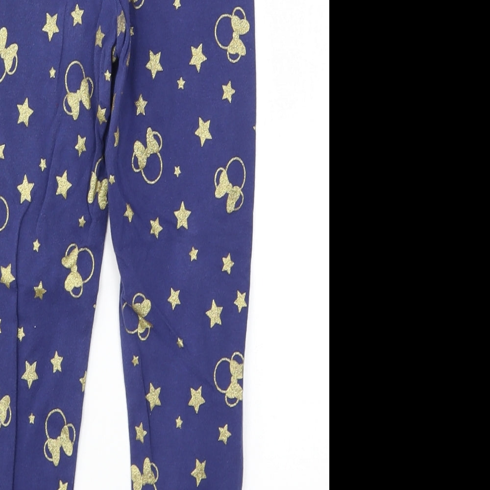 Disney Girls Blue Animal Print Jegging Trousers Size 8 Years