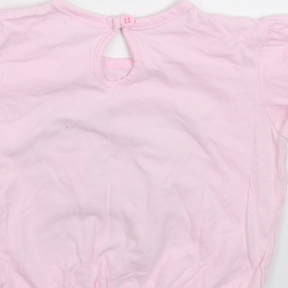 F&F Girls Pink Basic T-Shirt Size 12-18 Months