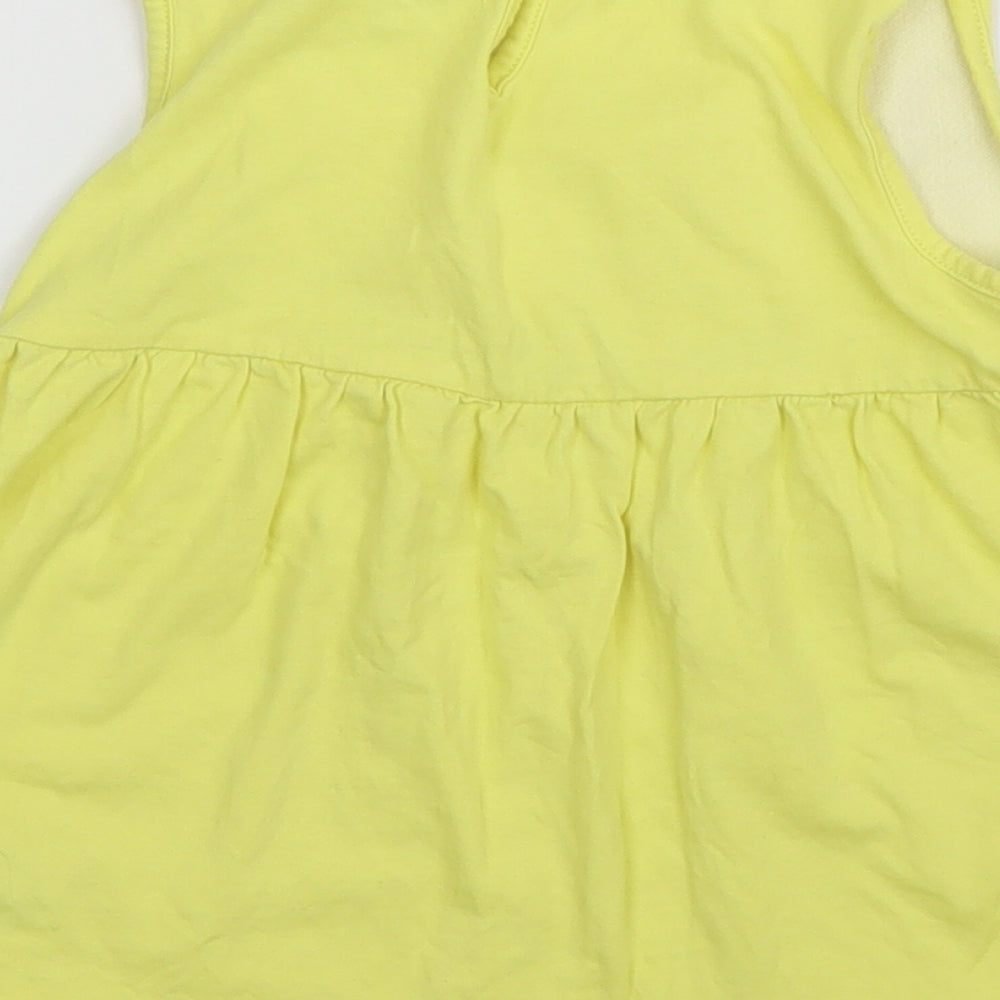 Debenhams Girls Yellow Basic Blouse Size 3 Years