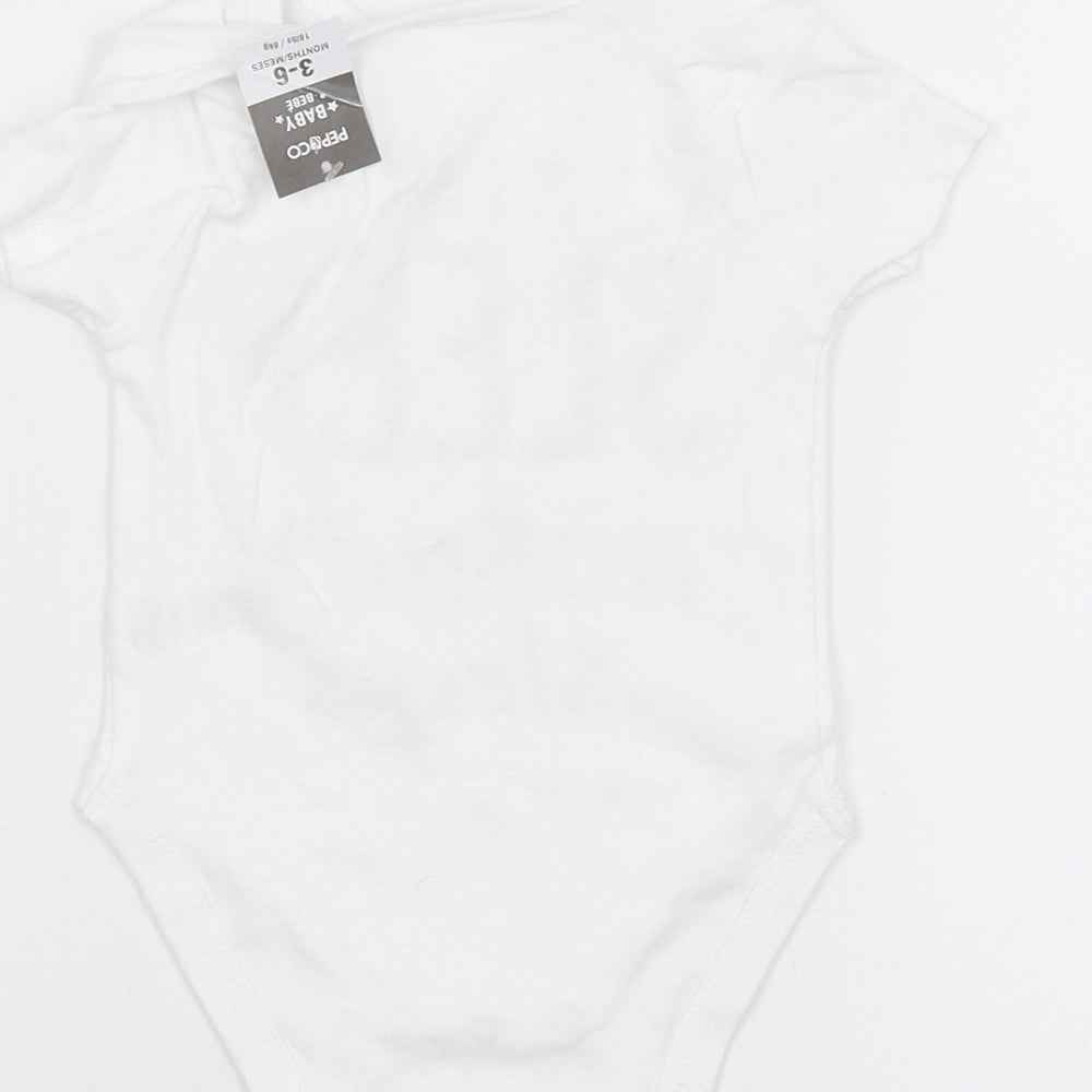 PEP&CO. Baby White Babygrow One-Piece Size 3-6 Months