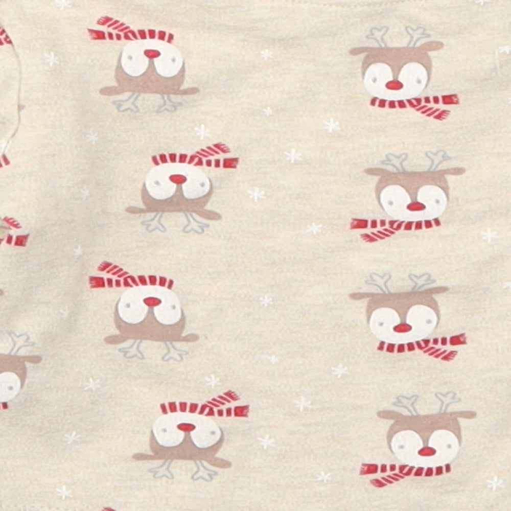 George Baby Beige Solid Cami Pyjama Top Size 0-3 Months - Rudolph Christmas