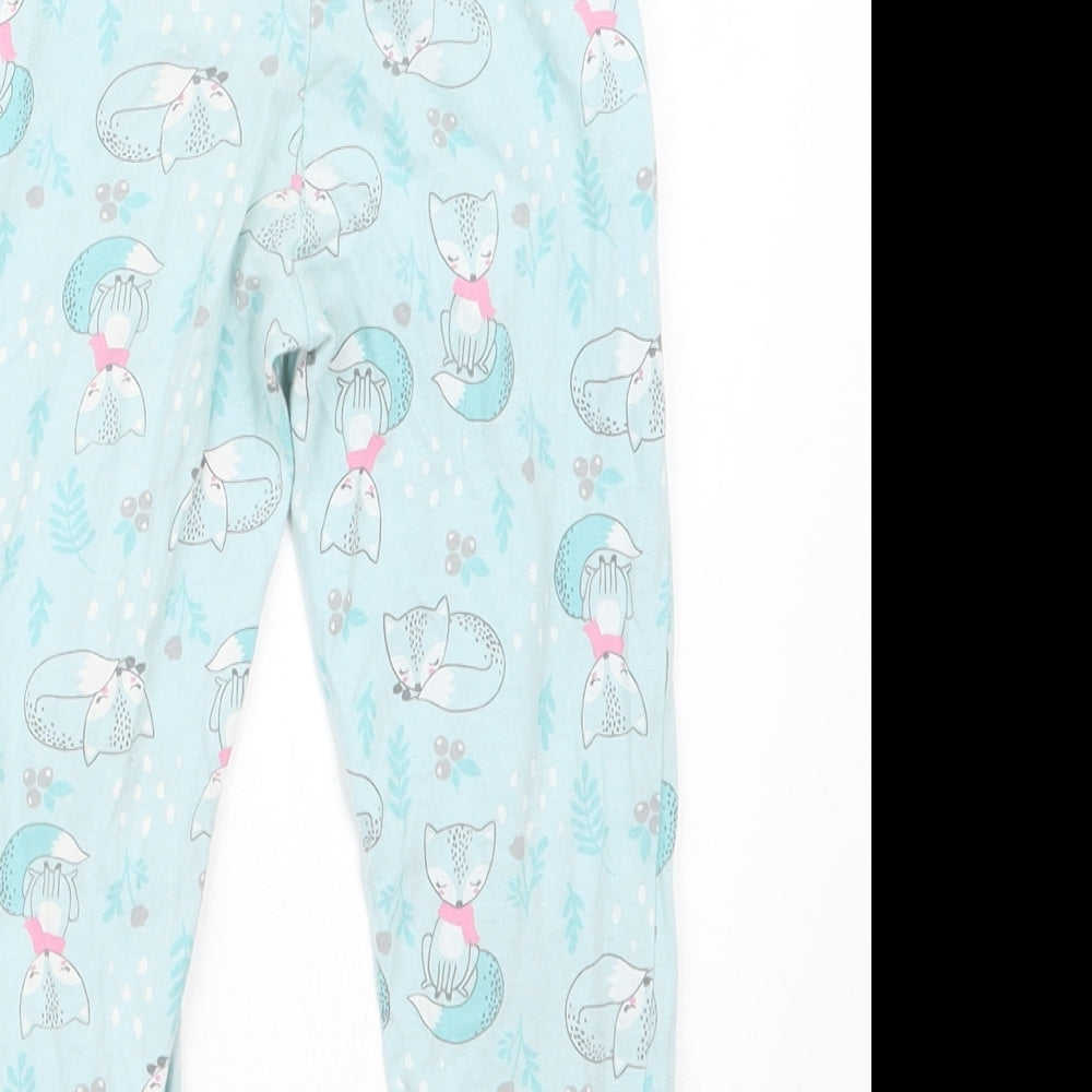 Matalan Girls Blue Geometric Capri Pyjama Pants Size 5 Years