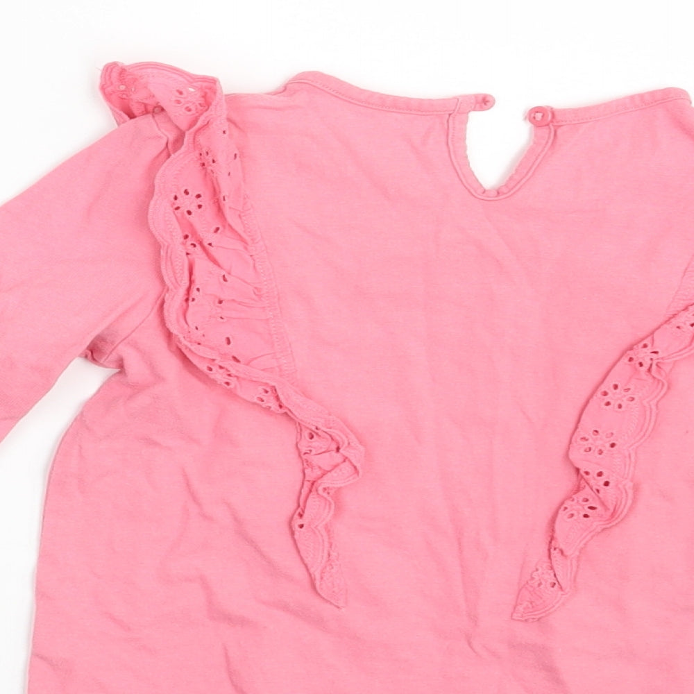 F&F Girls Pink Basic T-Shirt Size 24 Months