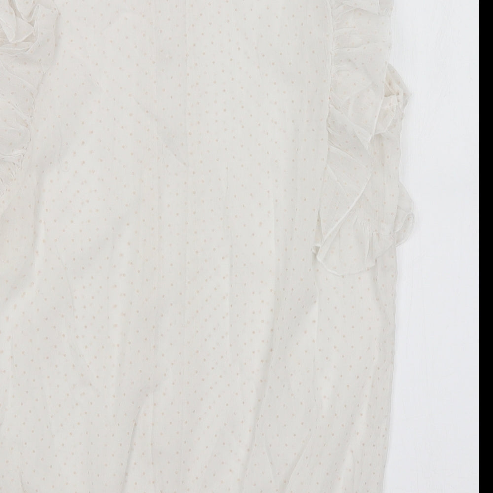 Atmosphere Womens White Basic Blouse Size 14