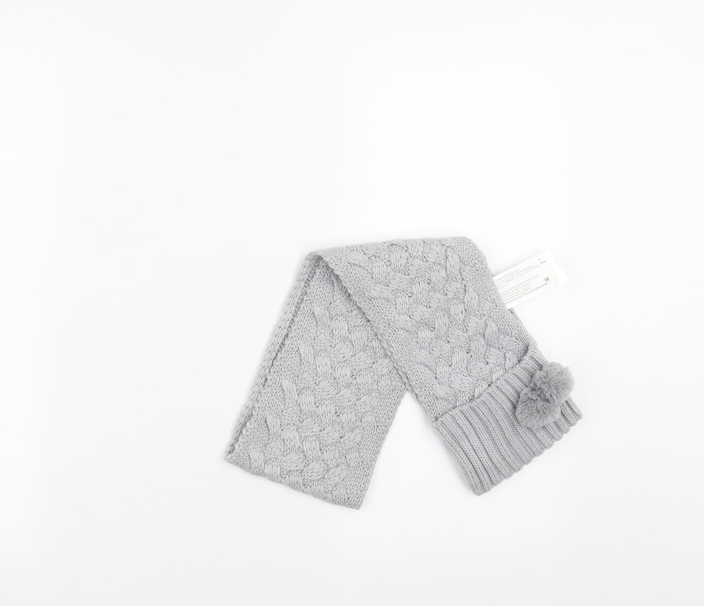 EAC Womens Grey Knit Scarf
