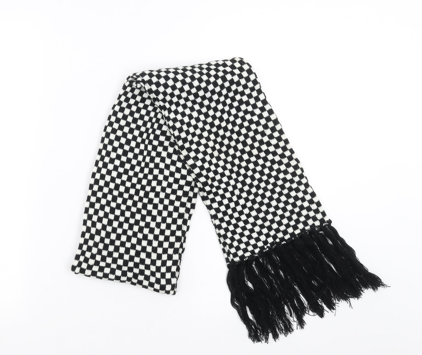 Preworn Womens Black Check Scarf