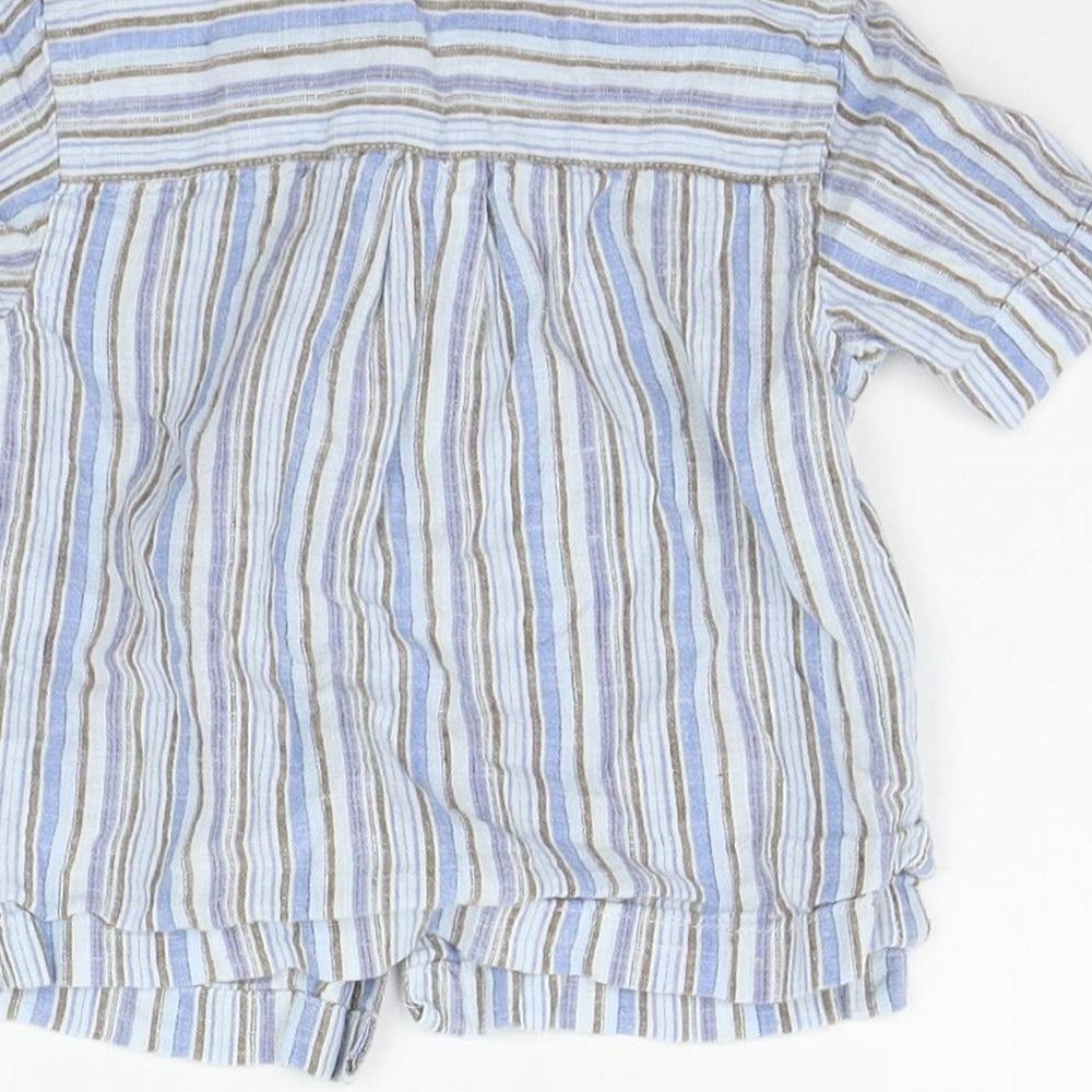 NEXT Baby Blue Striped Basic Button-Up Size 3-6 Months