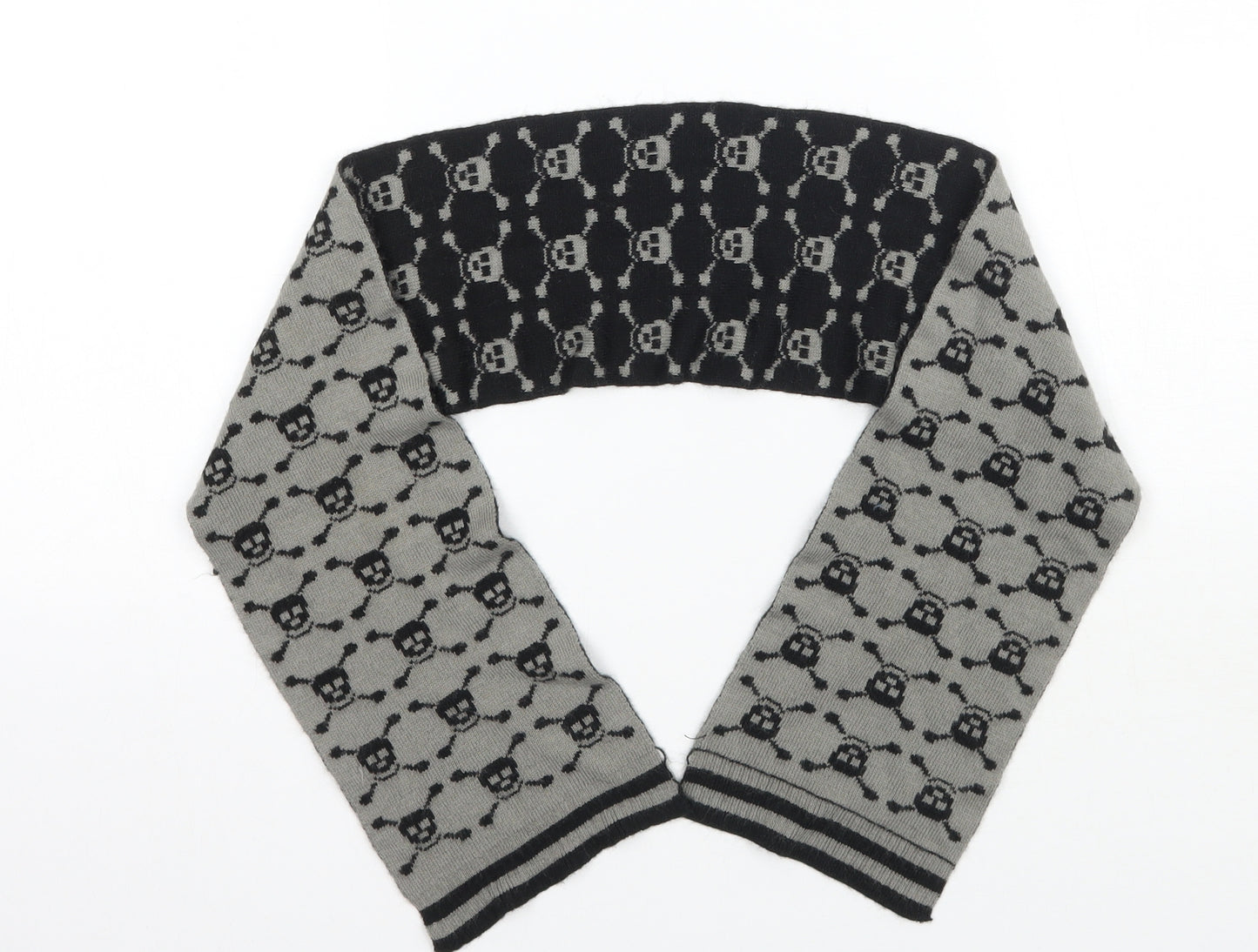 Preworn Boys Grey Geometric Scarf One Size
