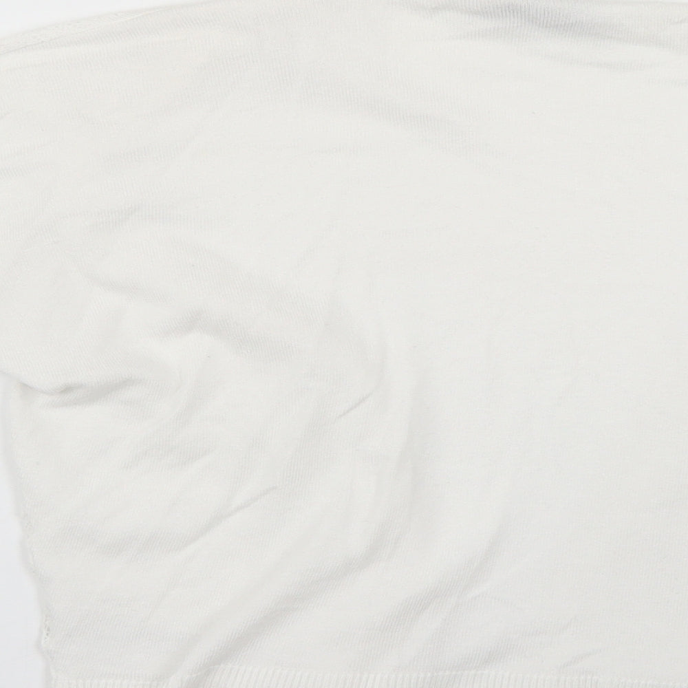 Dorothy Perkins Womens White Cape Jumper Size S