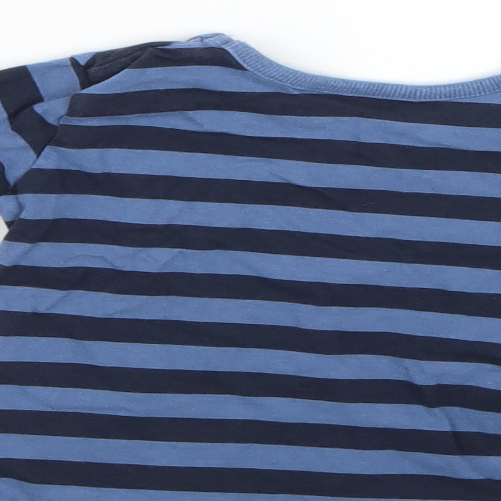 George Baby Blue Striped Basic T-Shirt Size 6-9 Months