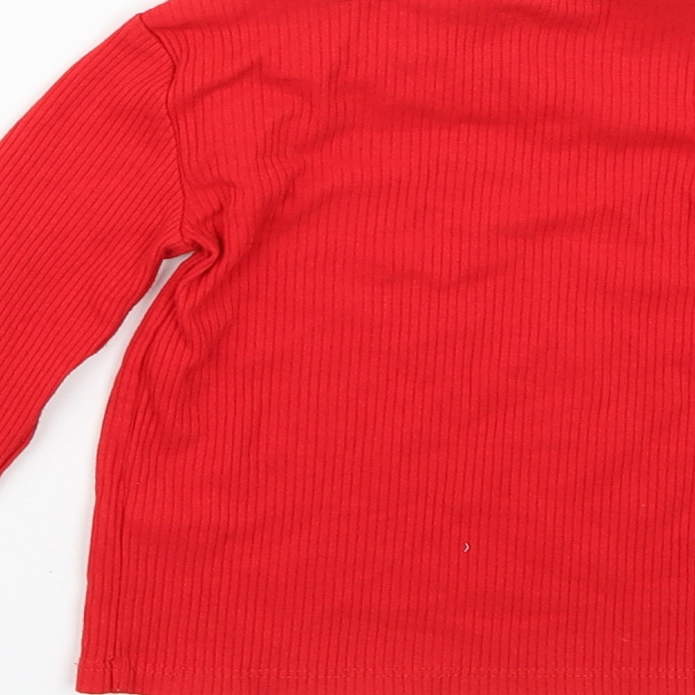 F&F Girls Red Basic T-Shirt Size 3-4 Years