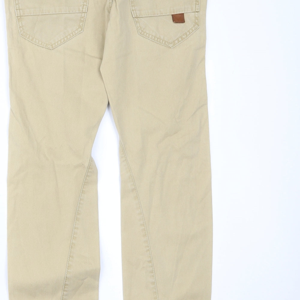 River Island Mens Beige Carrot Trousers Size 30 L32 in