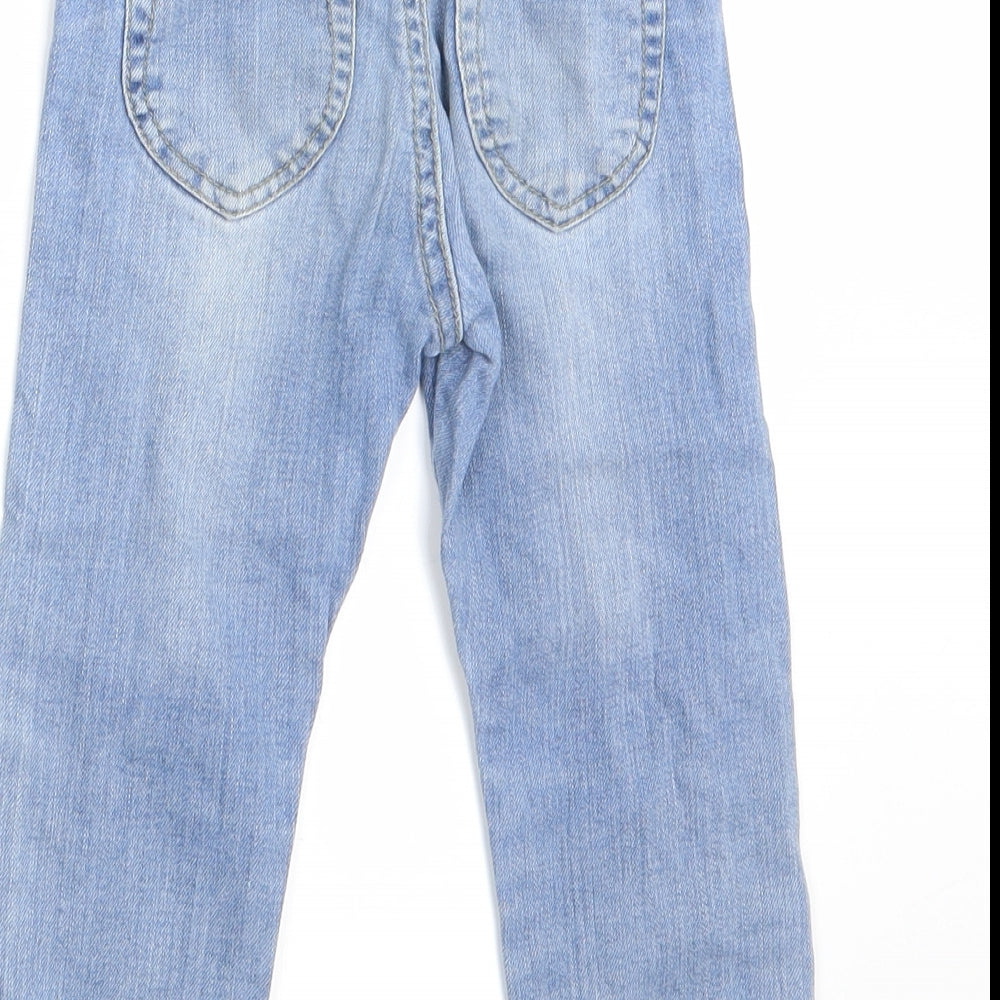 name it Girls Blue Cargo Jeans Size 18-24 Months