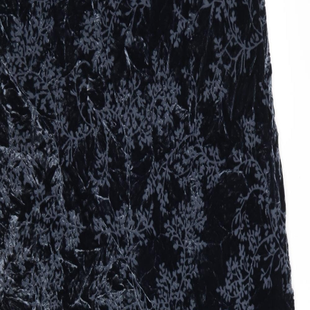 Monsoon Womens Blue Floral Maxi Skirt Size 14 - Velvet feel
