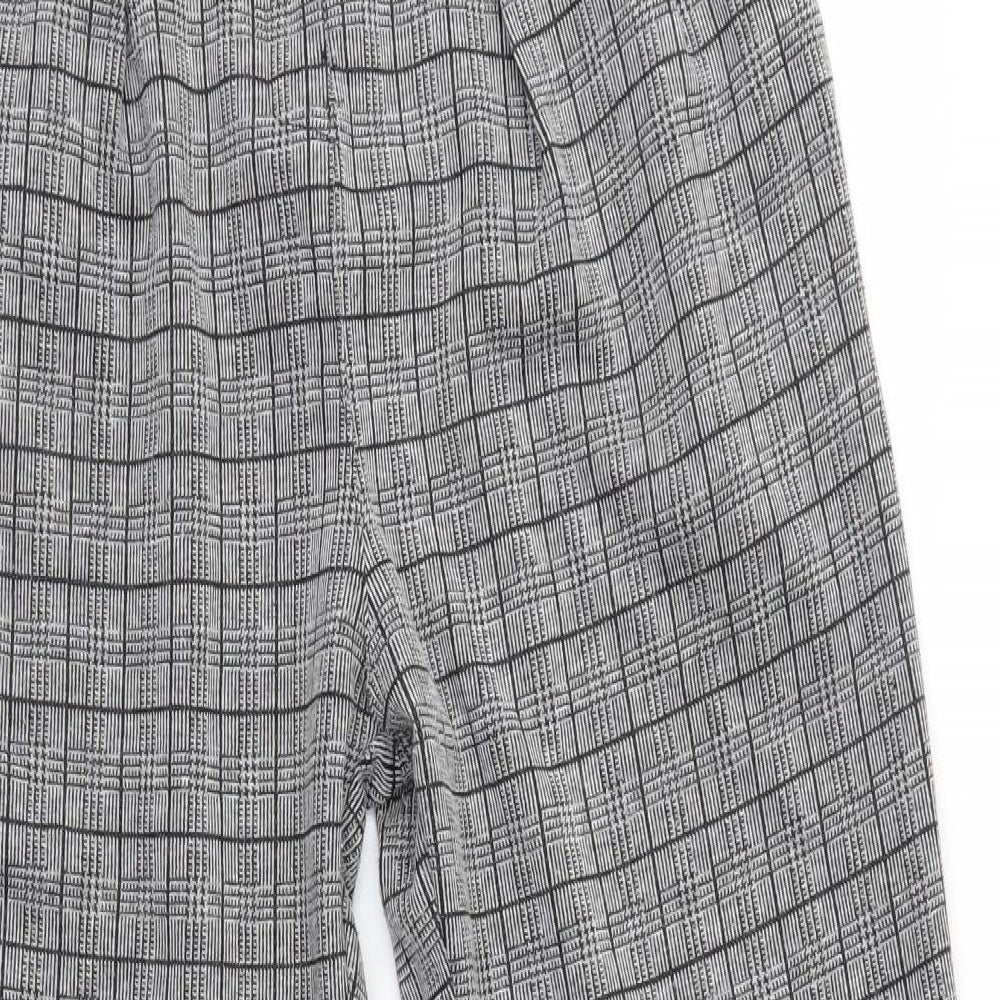 Preworn Womens Grey Plaid Rain Trousers Trousers Size M L27 in