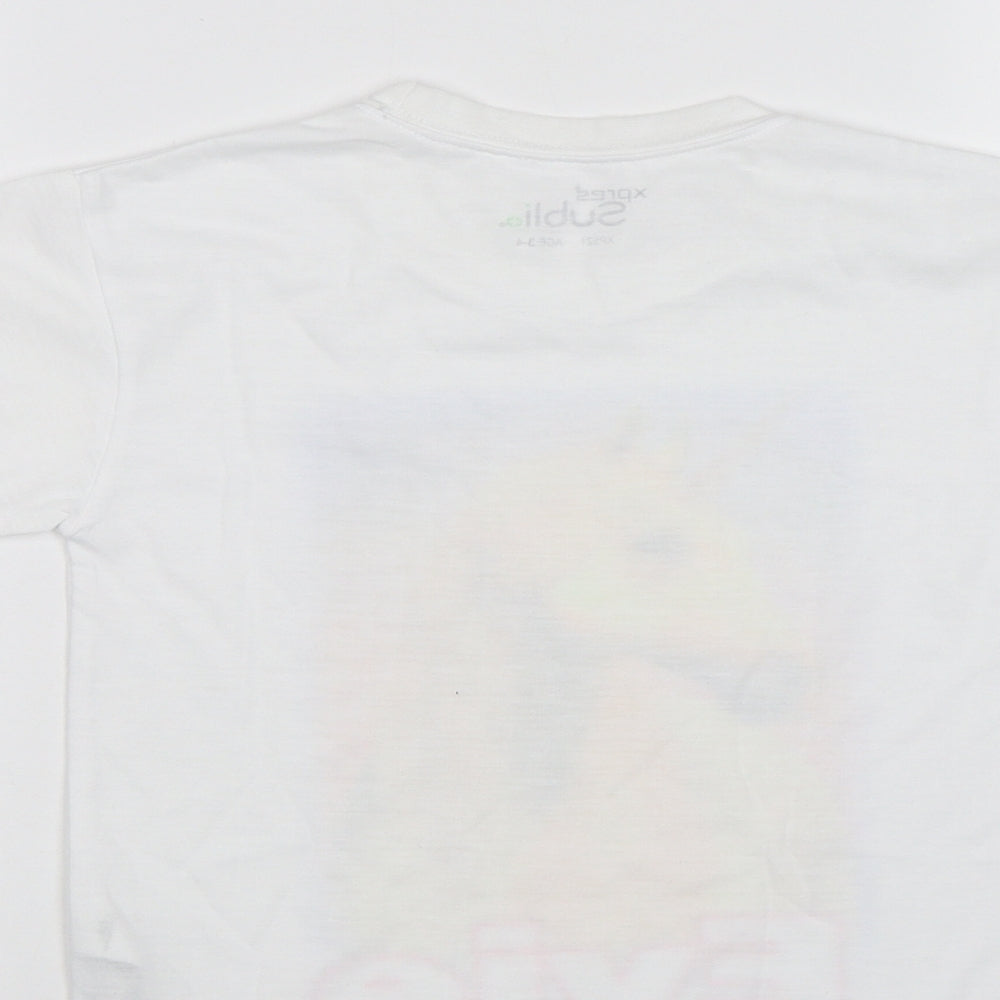 Xpres Subli Girls White Rayon Basic Polo Size 3-4 Years - Horse