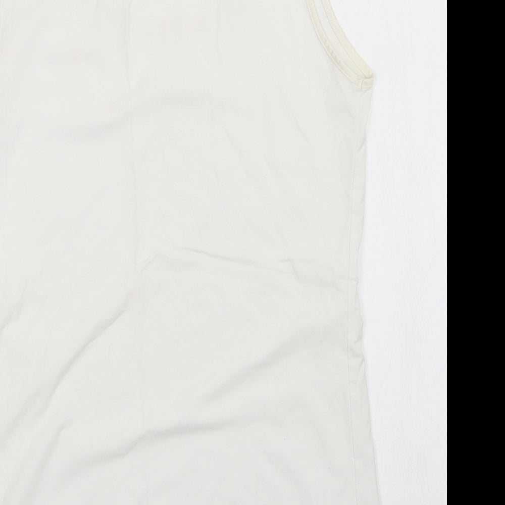 M&S Womens White Basic Tank Size 12