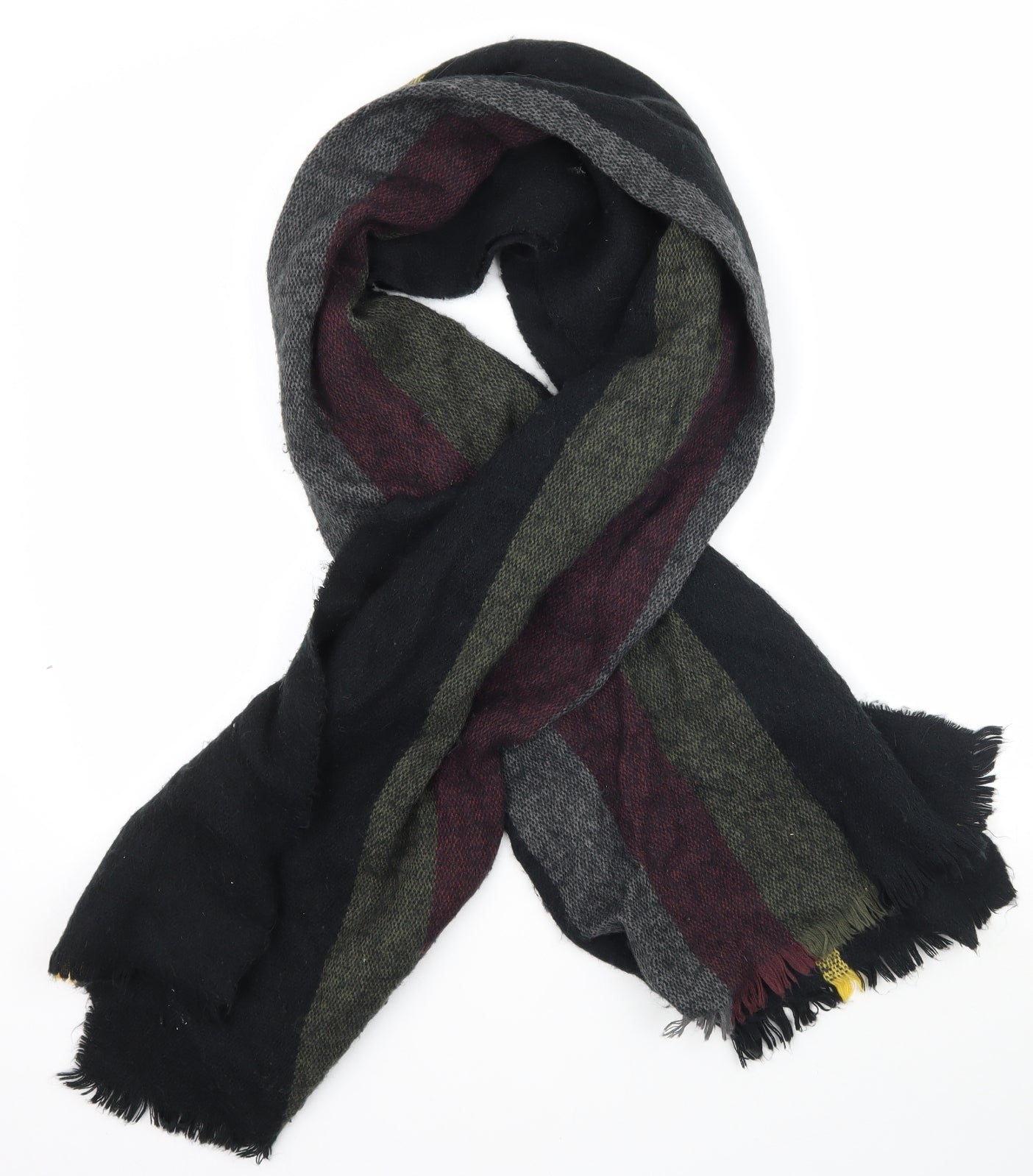 Primark Mens Multicoloured Striped Knit Scarf One Size
