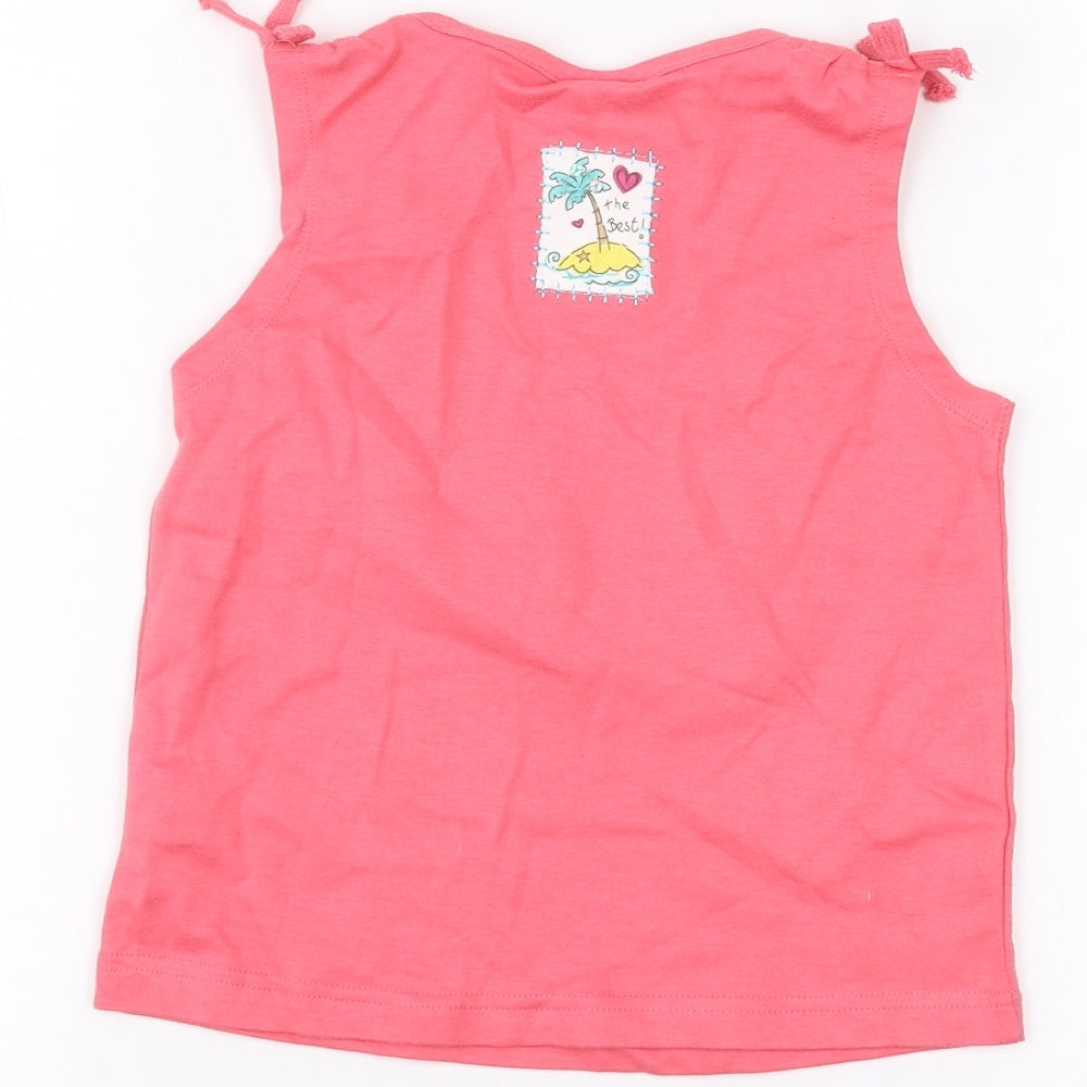 Cherokee Girls Pink Basic T-Shirt Size 4-5 Years
