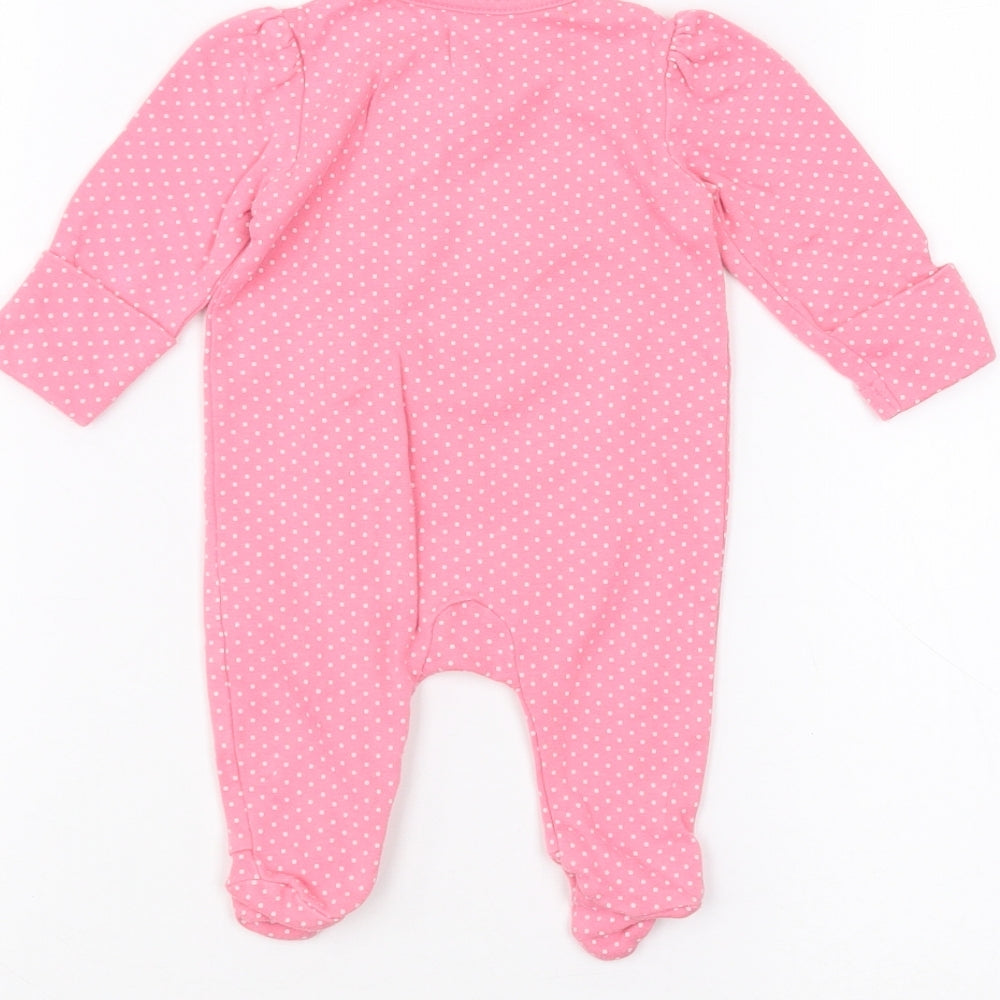 George Baby Orange Polka Dot Coverall One-Piece Size 0-3 Months
