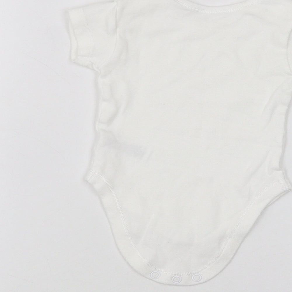 Nutmeg Baby White Babygrow One-Piece Size 0-3 Months