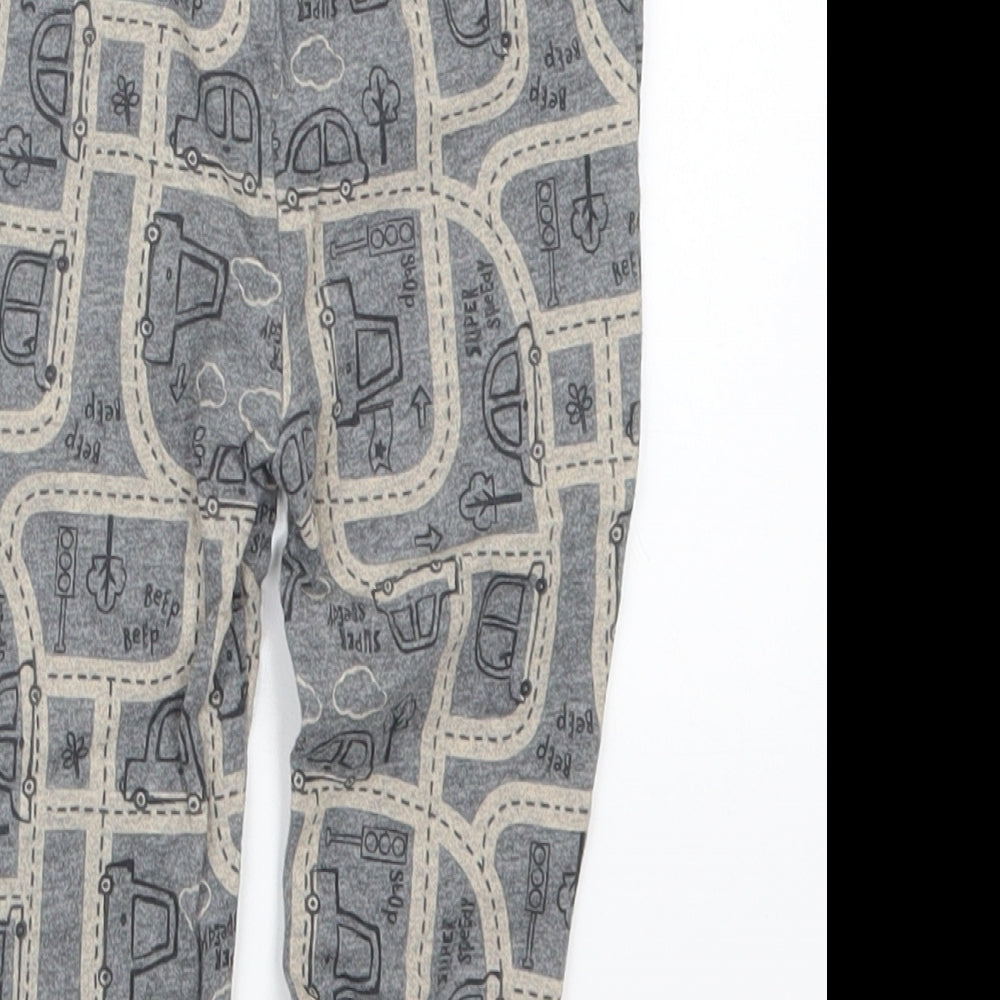 TU Boys Grey Geometric Capri Trousers Size 6-9 Months
