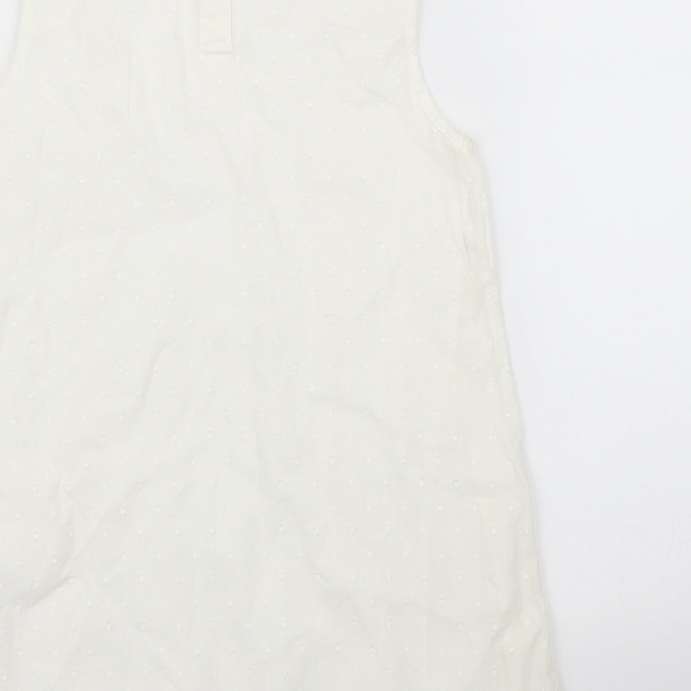 George Girls White Floral Basic Blouse Size 7 Years