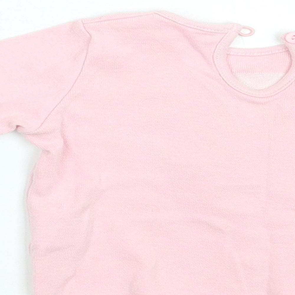 Matalan Girls Pink Basic T-Shirt Size 3-6 Months