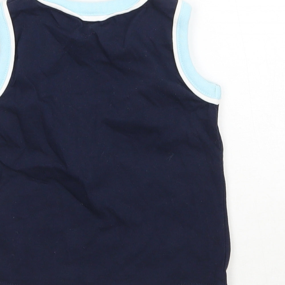 Matalan Boys Blue Basic Tank Size 3-6 Months