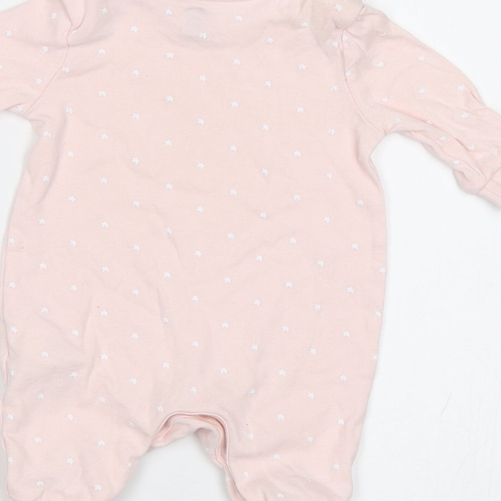 Blue Zoo Baby Pink Geometric Babygrow One-Piece Size 0-3 Months - Star Print