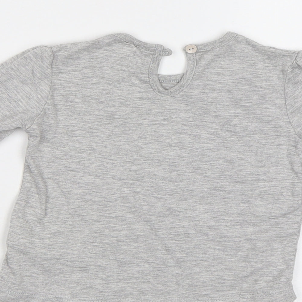 F&F Baby Grey Basic T-Shirt Size 6-9 Months