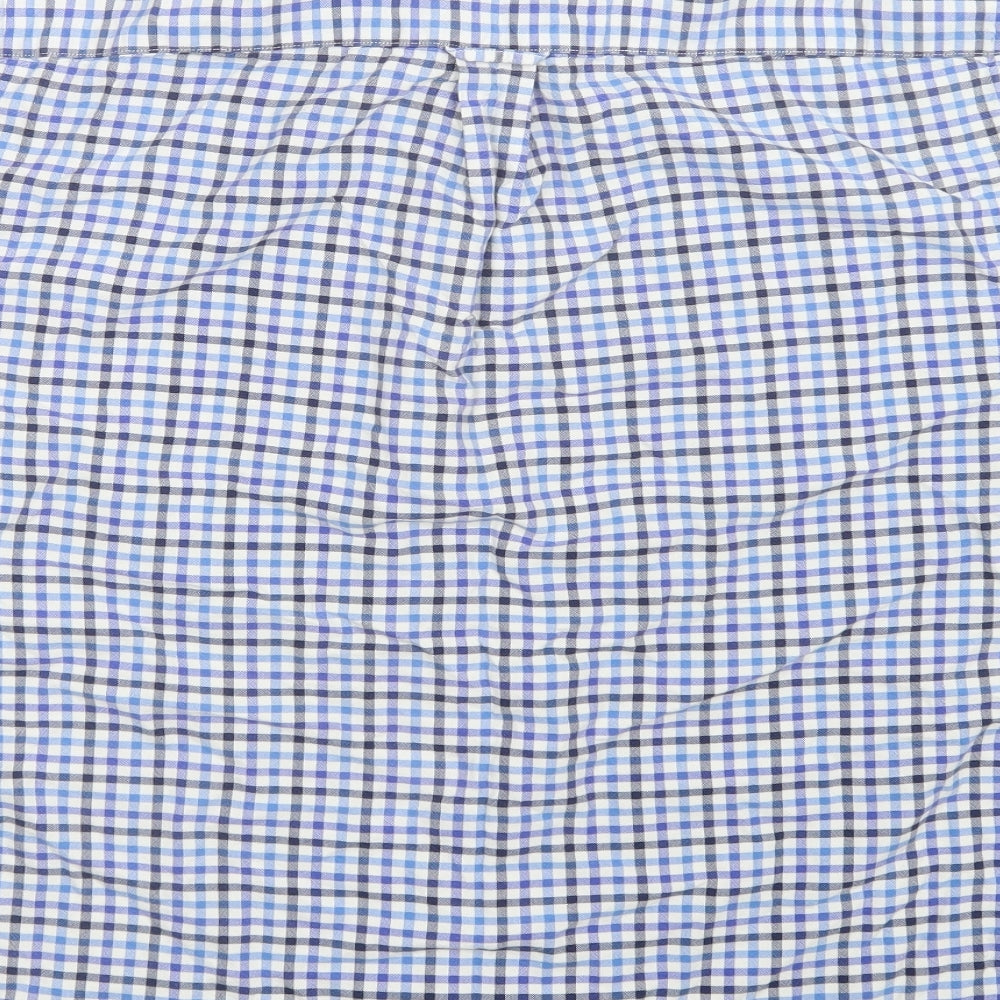 M&S Mens Blue Button-Up Size L
