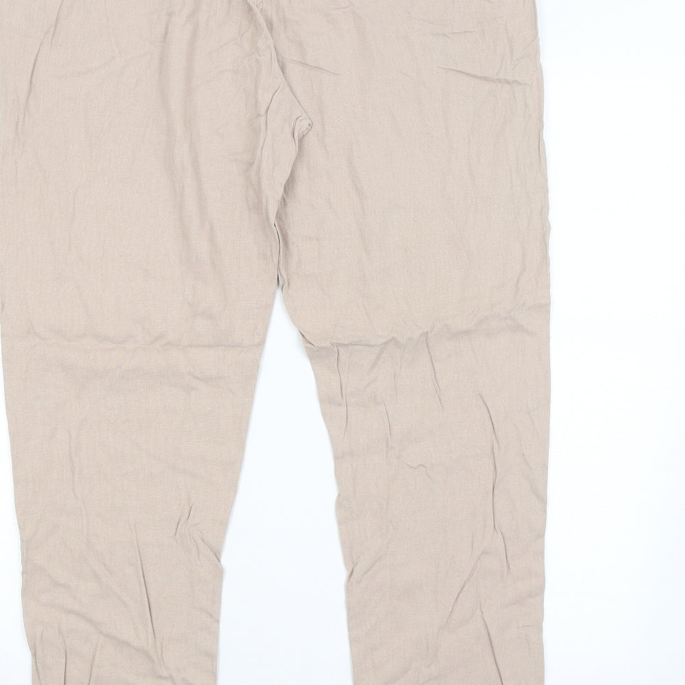 M&S Womens Brown Trousers Size 16 L28 in