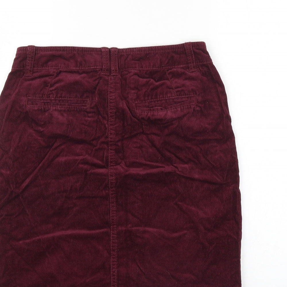 Indego Womens Purple Corduroy A-Line Skirt Size 8
